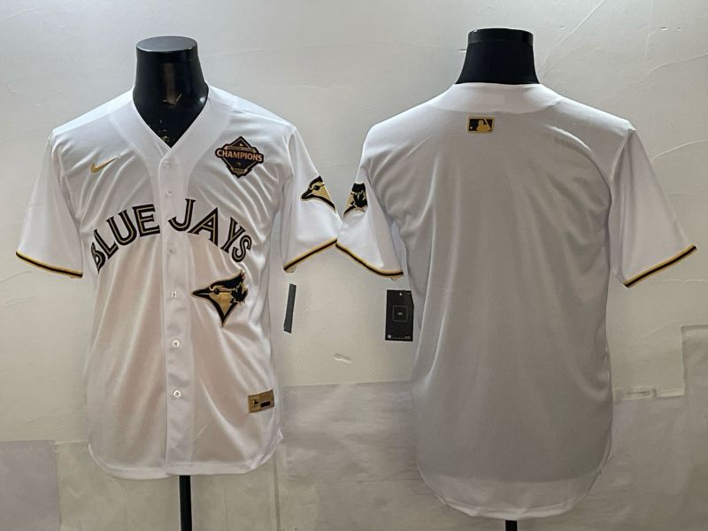 Men Toronto Blue Jays Blank White Gold 2026 Nike Game MLB Jersey 01->toronto blue jays->MLB Jersey